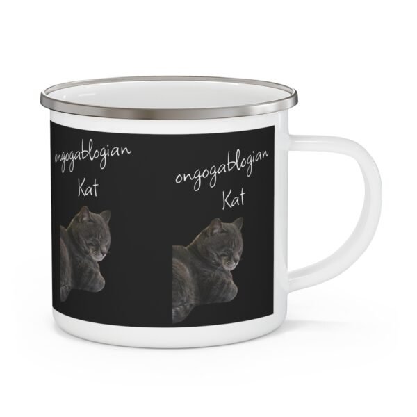 ongogablogian Kat Personalized Enamel Camping Mug with Custom Design - Image 3