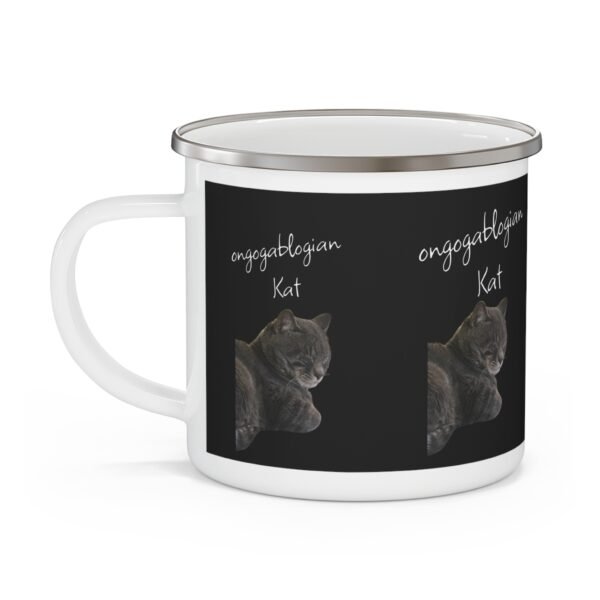 ongogablogian Kat Personalized Enamel Camping Mug with Custom Design - Image 4